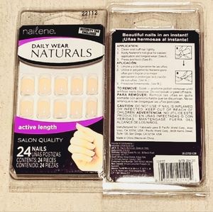 NWT 》2×《 NAILENE DailyWearNATURALS MEDIUM LENGTH Press-On French Mani Nails!
